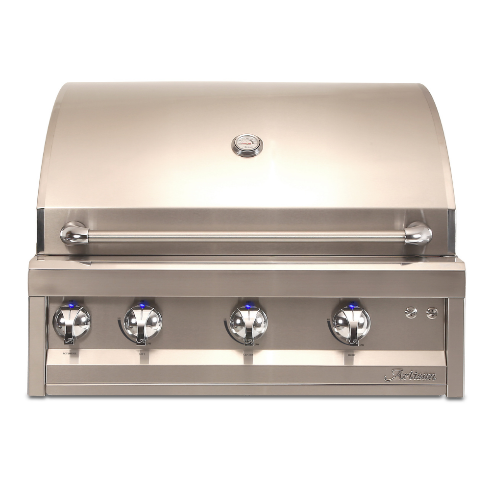 Artisan 32-Inch 3-Burner Built-In Professional Gas Grill With Rotisserie & Light (ARTP-32-NG/LP)