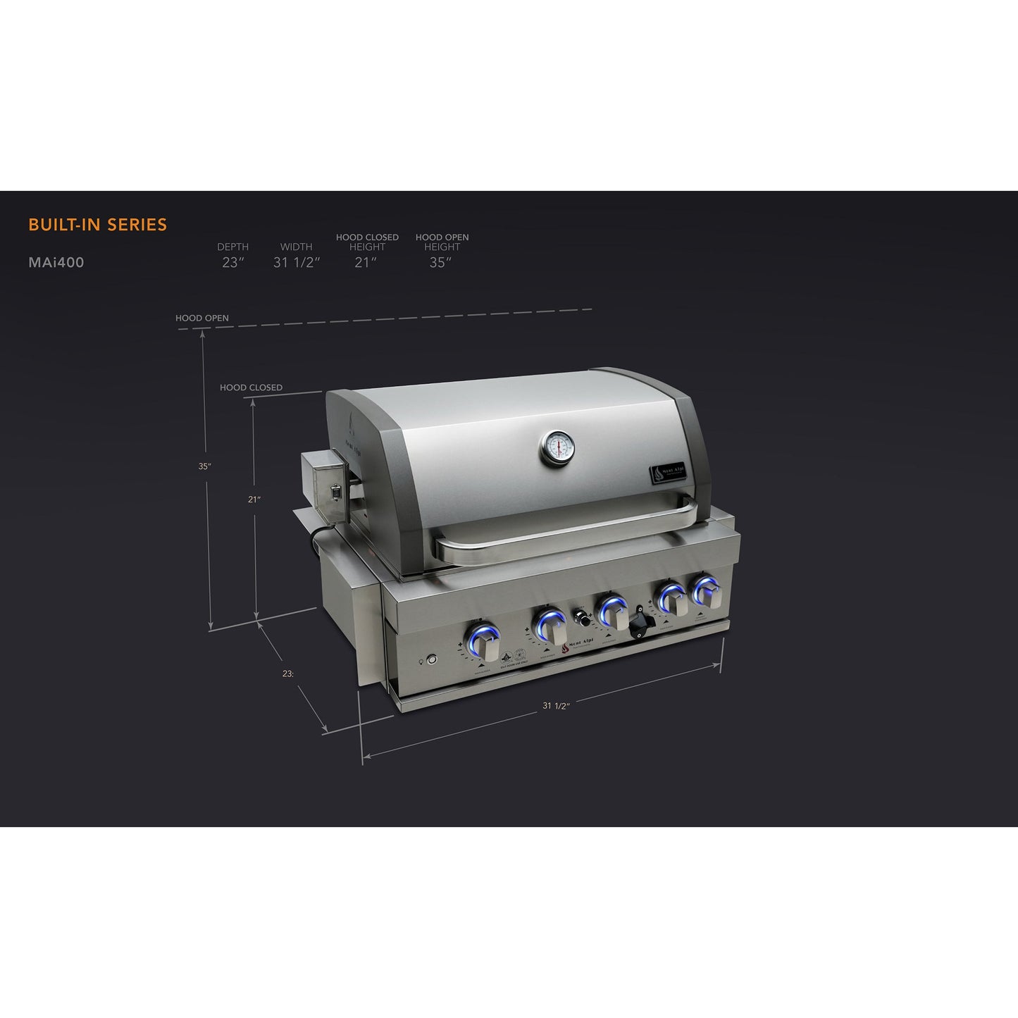 Mont Alpi 400 Built-In Gas Grill - MABI400