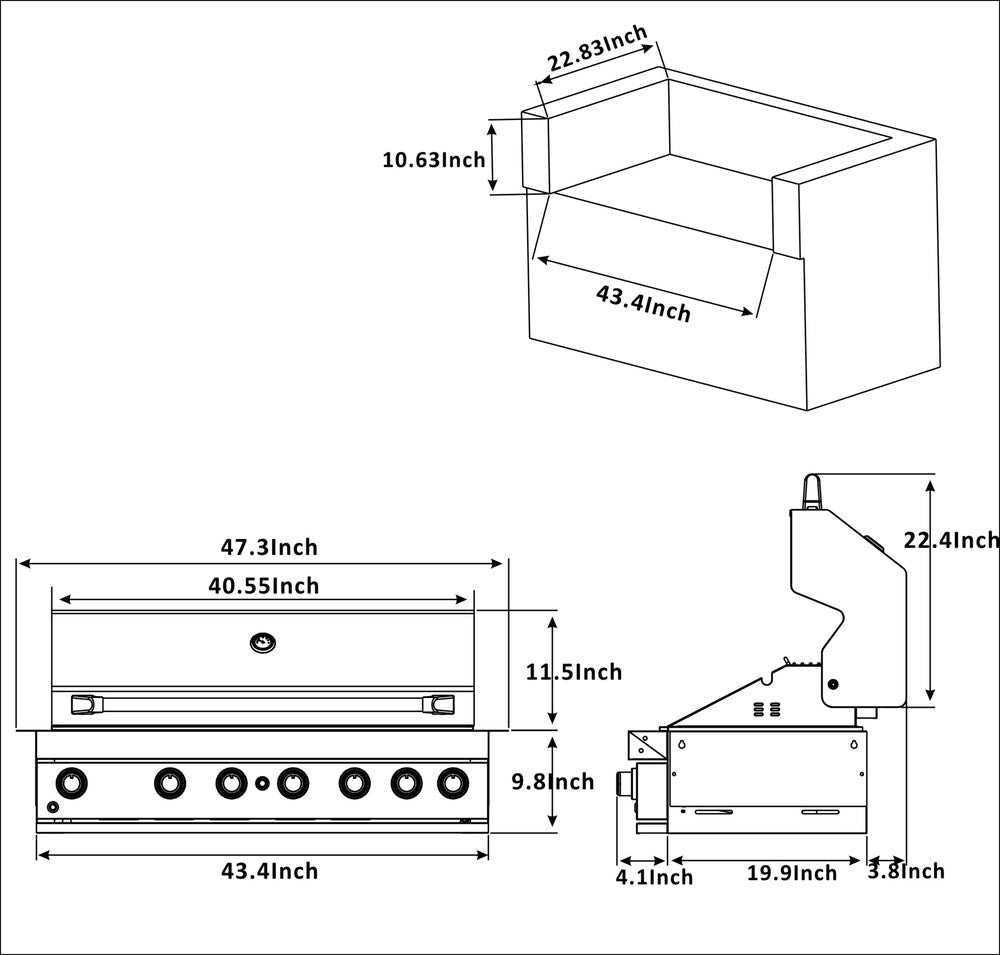 Mont Alpi 805 Built-In Gas Grill - MABI805