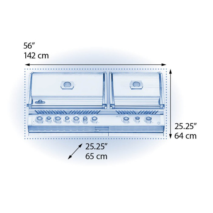 Napoleon Prestige PRO 825  Built-In Grill Head with Infrared Bottom & Rear Burners - BIPRO825RBI
