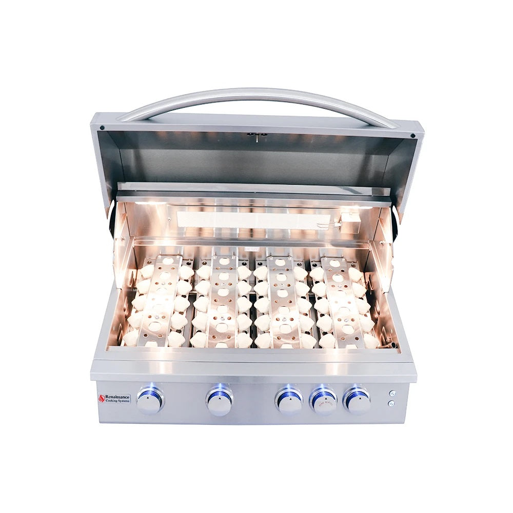 RCS Premier Series 32" Built-In Gas Grill with Rear Infrared Burner